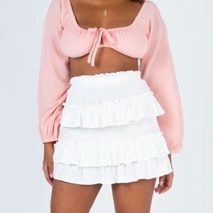 White Ruffle Princess Polly Skirt